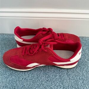 Reebok Red and White Sneakers
